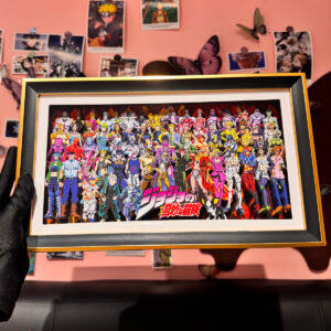 Jojo's Bizarre Adventure 3D Family Portrait Jotaro Jotaro's Son Tsuguru Xuanren Wall Hanging Anime Peripheral Figurine Decoration
