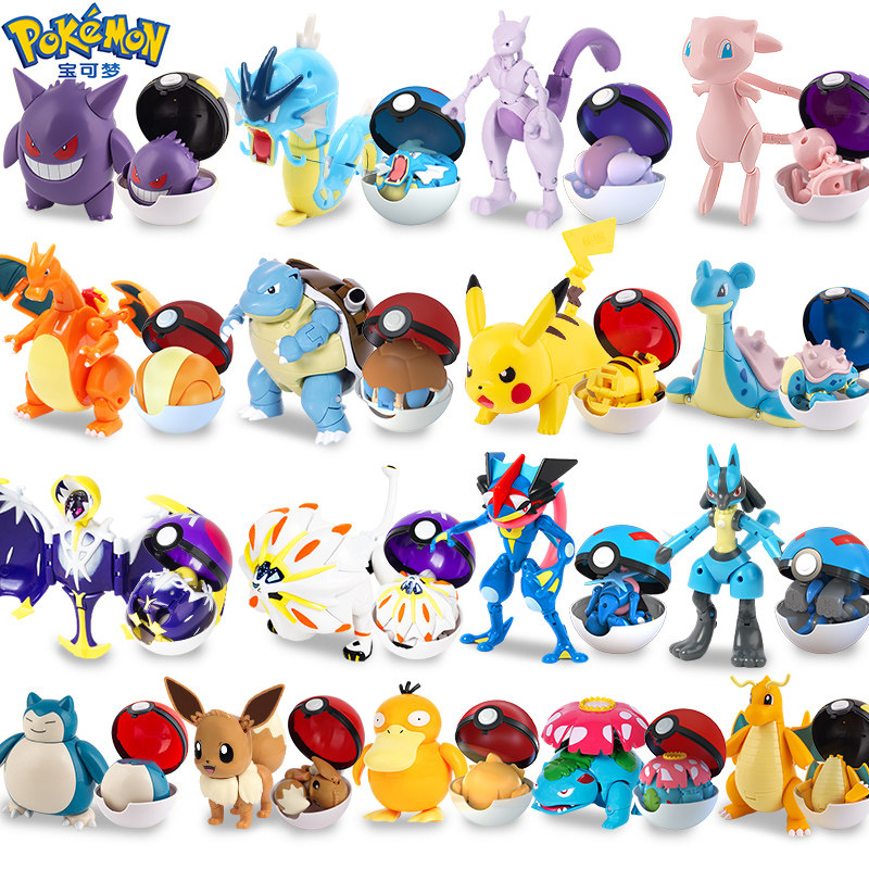 Pokémon Toys, Pokémon Poké Balls, Pikachu, Gengar, Children's Figures, Genuine Dolls, Transforming Eggs, Ornaments