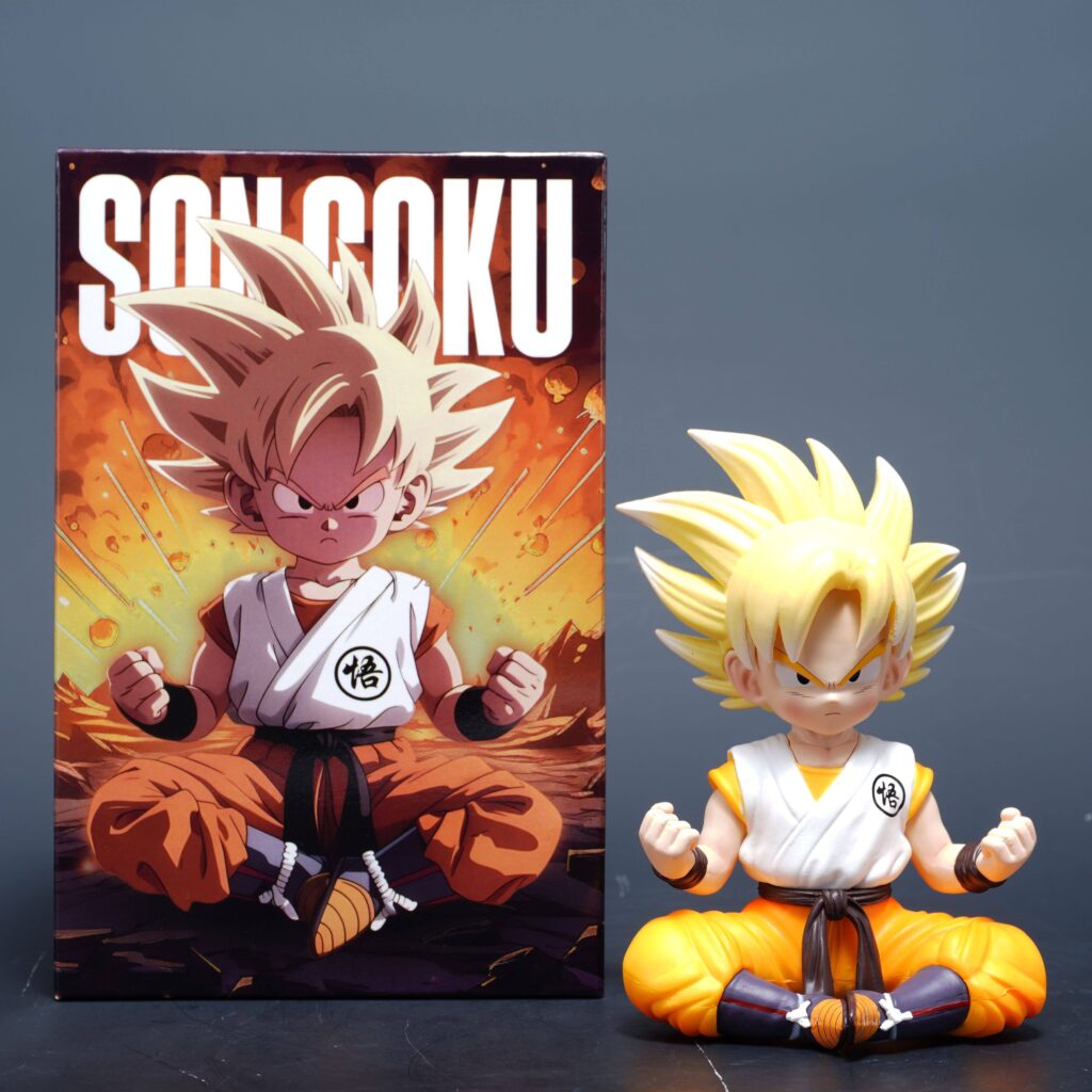Dragon Ball Figure Sun Wukong Figure Saiyan Q Version Chassis Car Ornament Peripheral Center Console Car Interior Accessories