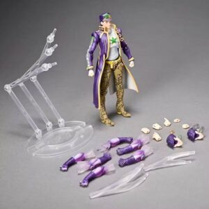 Jojo's Bizarre Adventure Platinum Star Kujo Jotaro Stand-In Blue Purple Articulated Action Figure Model Toy