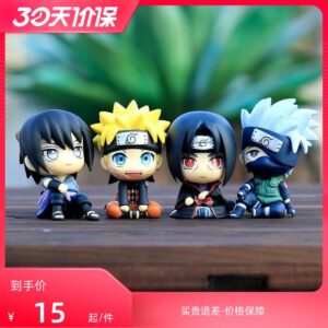 Anime Naruto Figure Uchiha Sasuke Itachi Naruto Kakashi Q Version Model Car Decoration Figurine Gift