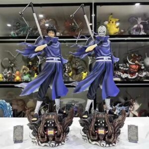 Naruto Figure Uchiha Madara Obito Double-Headed Crow Itachi Sasuke Statue Anime Model Ornament Merchandise