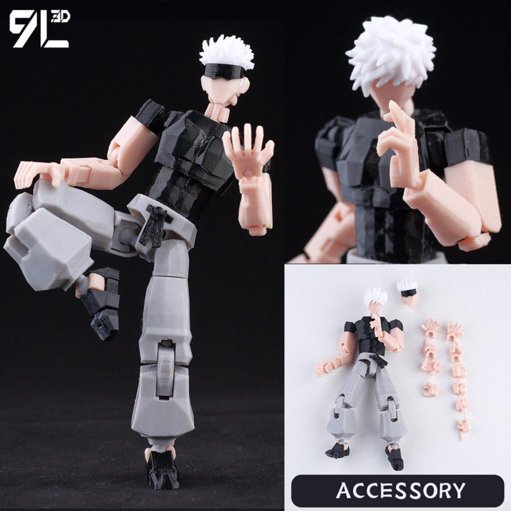3D Printed Jujutsu Kaisen Figure Gojo Satoru Articulated Movable Doll Premium Gift Ornament Dummy13 Lucky