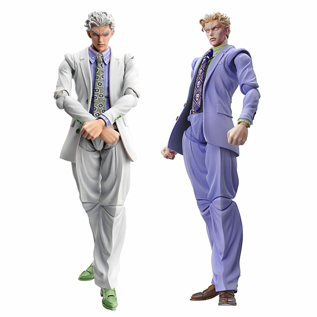 Jojo's Bizarre Adventure Super Articulated Immortal Diamond Kira Yoshikage Killer Queen Pink and White Cat Figure Model