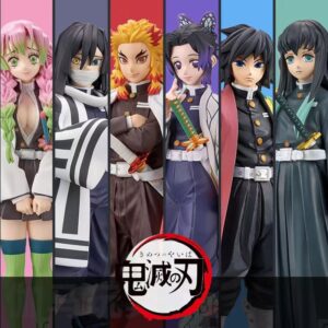 Demon Slayer: Kimetsu No Yaiba - Kamado Tanjirou, Shinobu Kocho, Tomioka Giyuu, Inosuke, Nezuko Model Figures