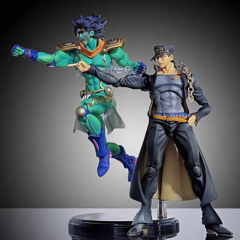 Jojo's Bizarre Adventure Anime Jotaro Kujo Action Figure Platinum Star Model Desktop Ornament Gift