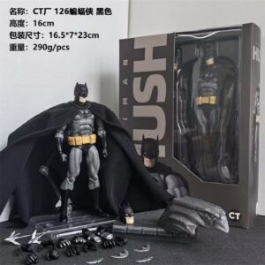 In-Stock Domestic Ct Factory Dc Justice League Maf126 Comic Version Batman Black Jointed Action Figure Model