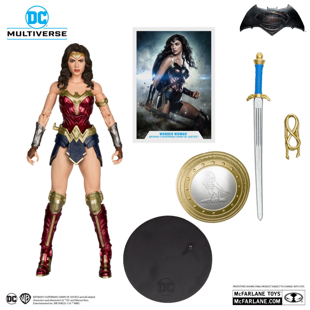 [Authentic] Mcfarlane Dc Bvs Wonder Woman 7inch Action Figure Free Shipping