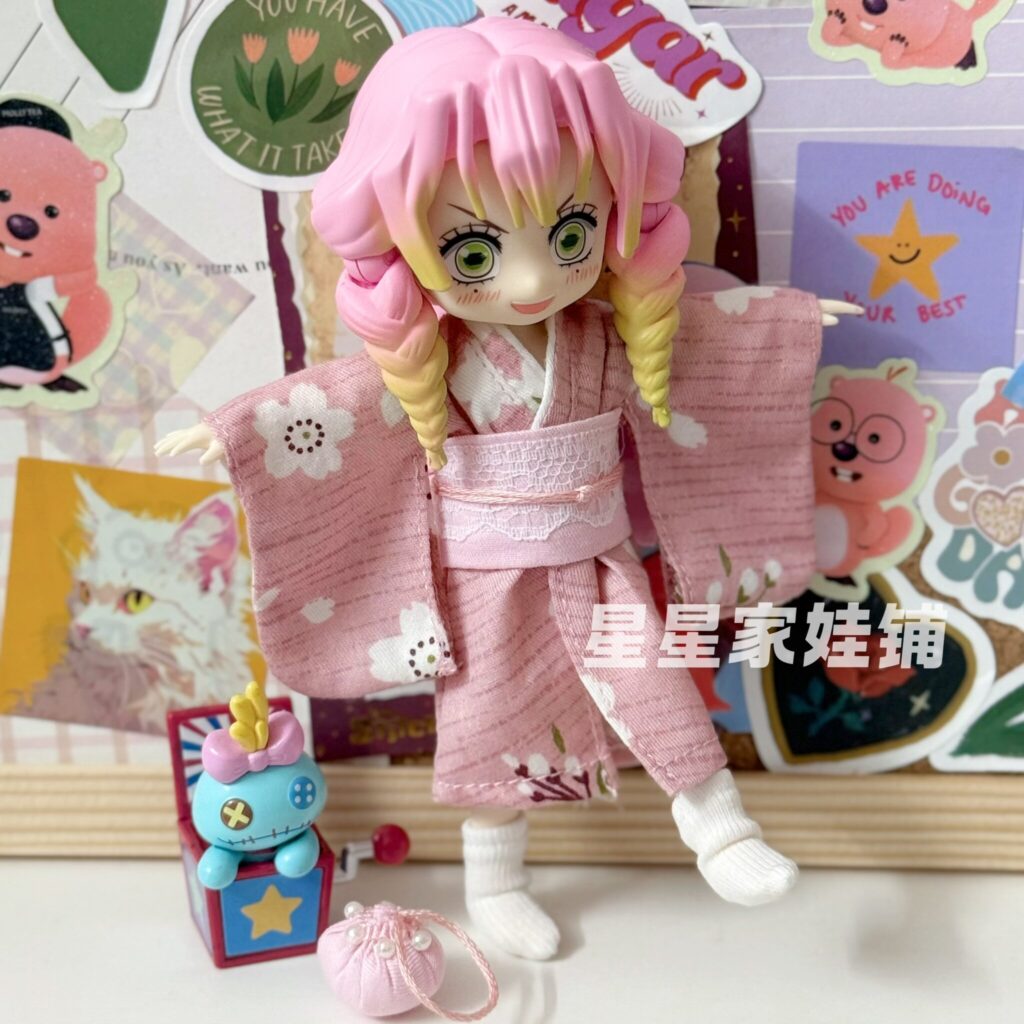 Kanroji Mitsuri Ob11 Full Set Demon Slayer Complete Set Iguro Kibana Doll Clothes Body Movable Bjd Figure