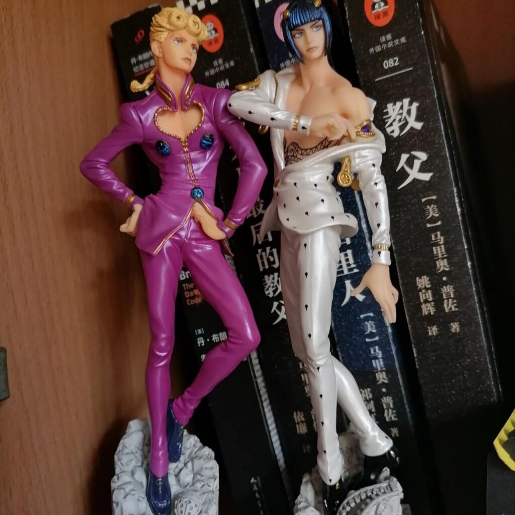 Anime Domestic Jojo's Bizarre Adventure Golden Wind Giorno Bucciarati Ballpoint Pen Office Figurine Ornament
