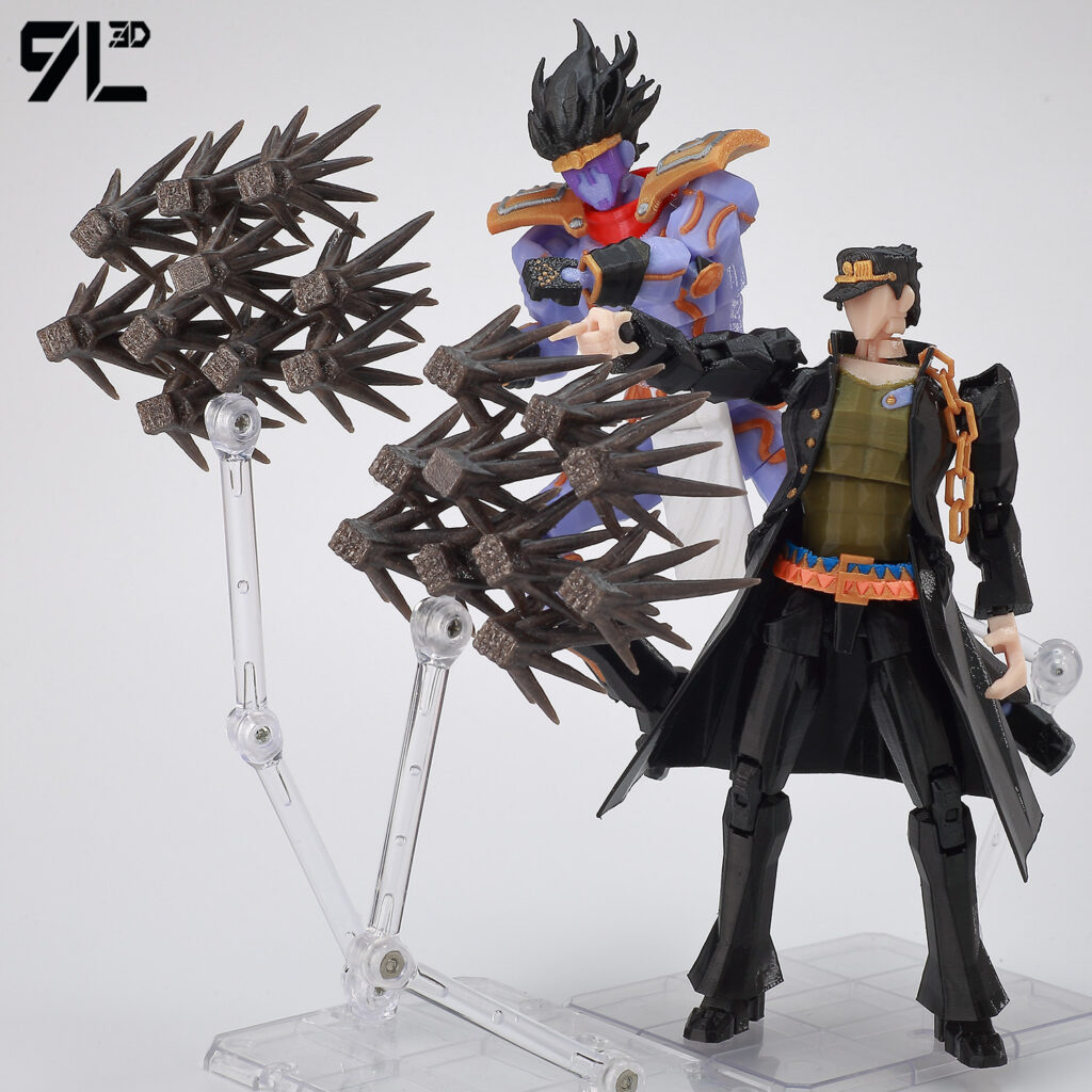 9L3D Printed Lucky 13 Jojo Combination Jotaro Platinum Star Multi-Jointed Movable Action Figure Model Toy