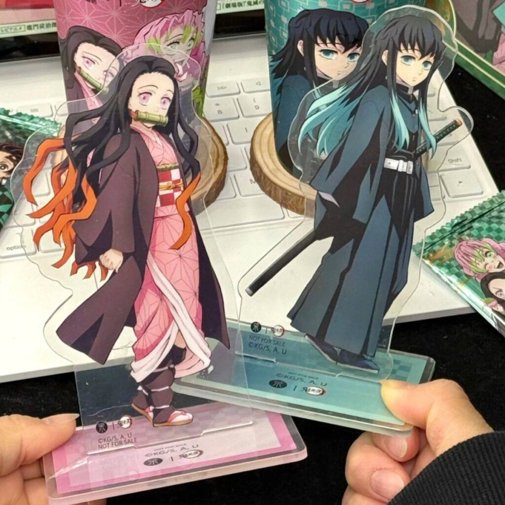 Demon Slayer: Kimetsu No Yaiba X Mochi Yogurt Collaboration Merchandise: Tanjiro, Tokitou Muichiro, Nezuko Acrylic Standee with High Aesthetic Value