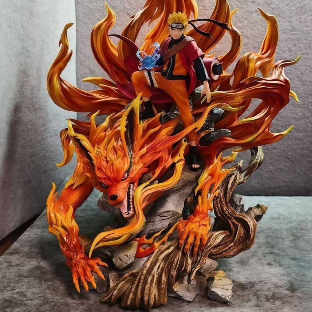 Naruto Nine-Tailed Fox Gk Ten Years of Shinobi Figure Model Statue Anime Desktop Ornament Peripheral Gift