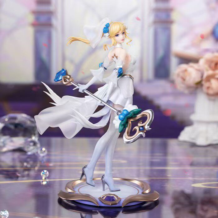 Official Myethos Gift+ Collaboration League of Legends Lux Figure Mobile Game Peripheral Crystal Rose