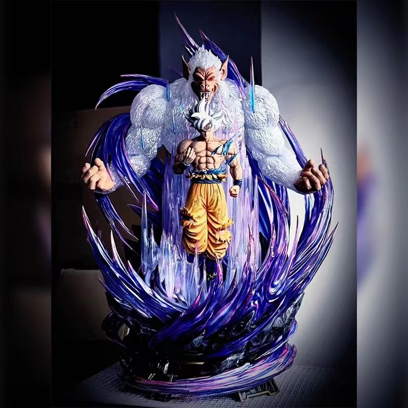 Large Dragon Ball Model Japanese Anime Figure Blind Box Great Ape White God Goku Vegeta Figurine Toy