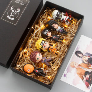 Naruto Creative Figure Model Full Set of Dolls Q Version Kakashi Naruto Gaara Itachi Ornaments Birthday Gift Box Set