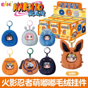 Authentic Eaki Naruto Shippuden Cute Blind Box Naruto Sasuke Kakashi Plush Keychain