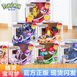 Pokémon Pikachu Mewtwo Eevee Duck Pokémon Poké Ball Children's Boys Transforming Toy