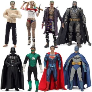12-Inch 1/6 Superman Batman Style Joker Male and Female Black Warrior Pvc Action Figure Model Statue Figurine