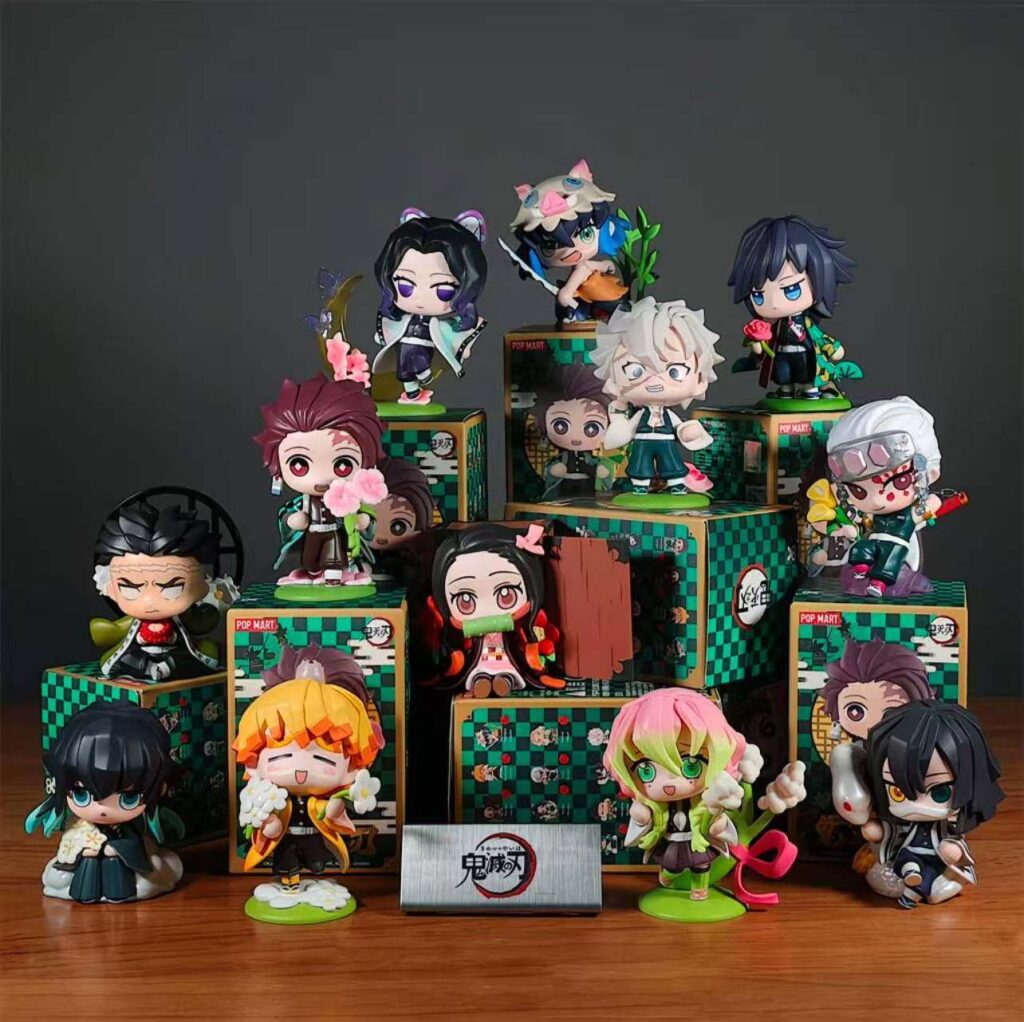 Demon Slayer Blind Box Q Version Figure Toy Gift Tanjiro Kanroji Zenitsu Sound Pillar Flame Pillar Birth Flower
