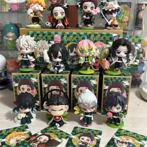 Demon Slayer Figure Blind Box Zenitsu Trendy Toy Birth Flower Series Tanjirou Nezuko Birthday Gift