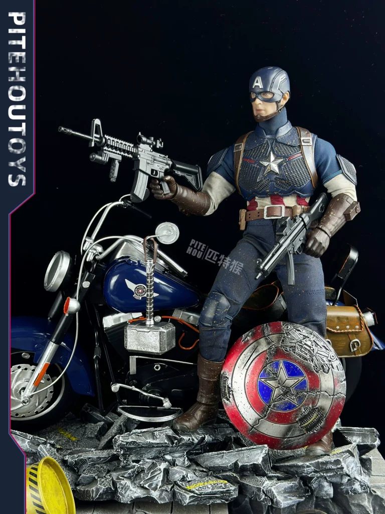High-Quality 1/6 Avengers 4 Thor's Hammer Captain America Cloth-Suited Action Figure Model Toy