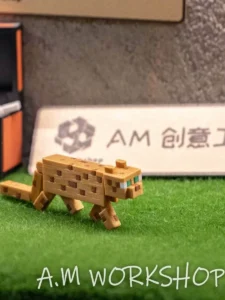 Minecraft Leopard Cat Figurine Movable Fridge Magnet Keychain 3D Printed Desktop New Product Internet Sensation