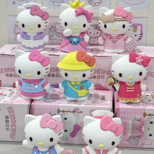 Hello Kitty Dress-Up Diary Blind Box Hello Kitty Handmade Figurine Doll Girly Desktop Ornament Gift