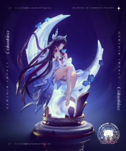 Genshin Impact Columbina Animation Figure Statue Model Ornament Toy Gk Game Action Figure