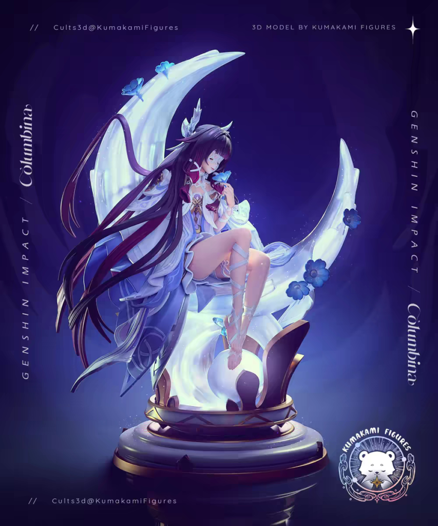 Genshin Impact Columbina Animation Figure Statue Model Ornament Toy Gk Game Action Figure