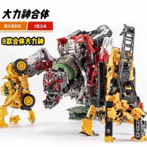 Authentic Kidsren's Transforming Toy Hercules King Kong Eight-In-One Engineering Vehicle Robot Model Hand-Made Figurine Boy Gift