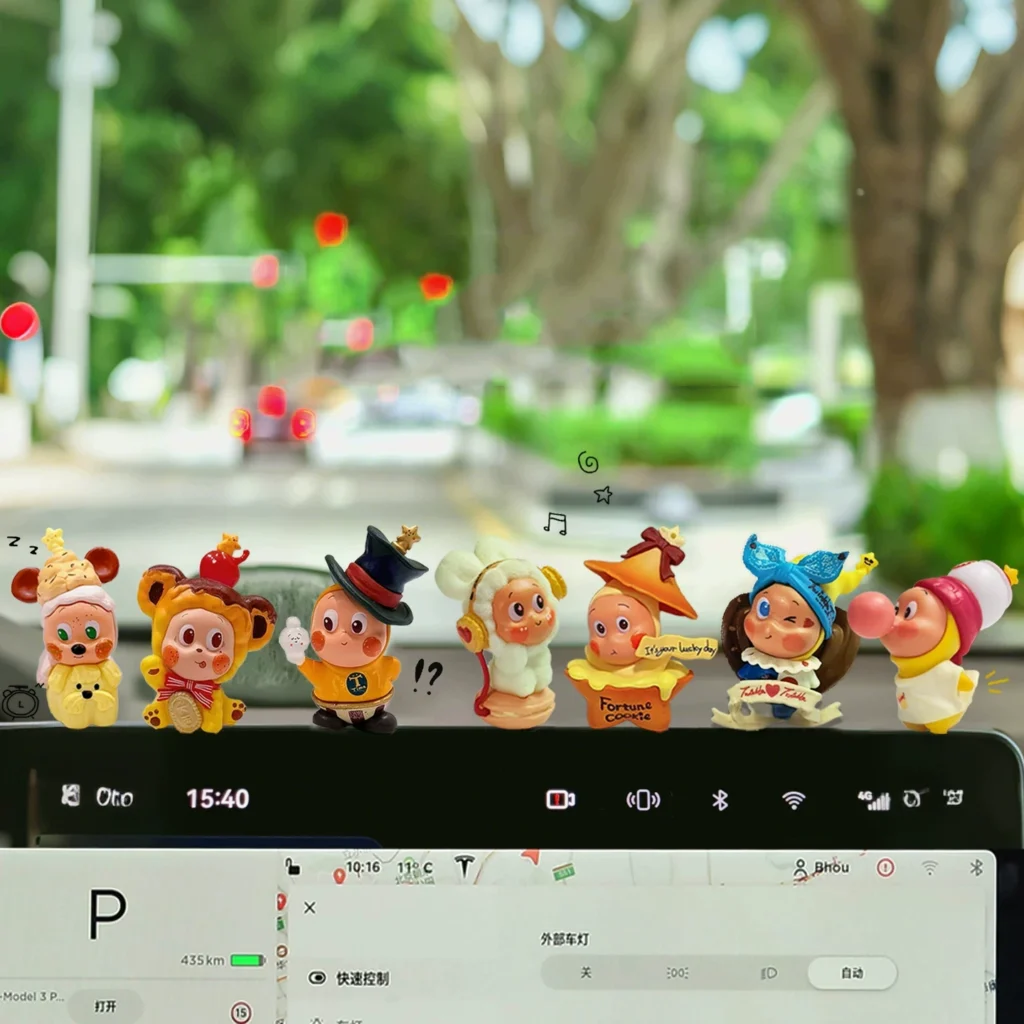Cute Star-Shaped Gift for Girls, Car Dashboard Ornament, Computer Tesla Figurine, Screen Center Console Decoration, Doll
