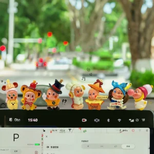 Cute Star-Shaped Gift for Girls, Car Dashboard Ornament, Computer Tesla Figurine, Screen Center Console Decoration, Doll