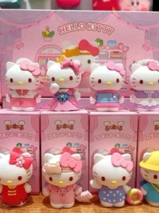 Hello Kitty Dress-Up Diary Series Blind Box Kt Cat Figurine Healing Desktop Ornament Doll Girl's Birthday Gift