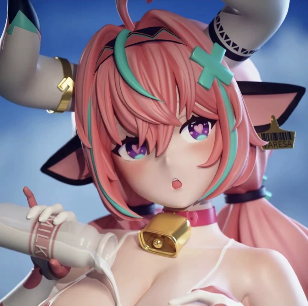 White Model Figure Genshin Impact Valesha Milk Outfit 3D Printed Gk Model Requires Self-Painting