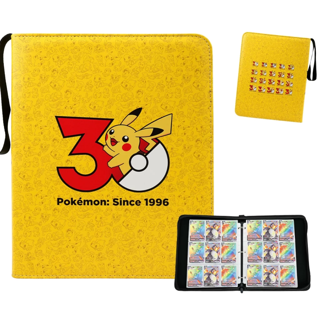 Pokémon 30Th Anniversary Ptcg Card Collection Book 25Th Card Book Deluxe Leather Pokémon Card Storage Book