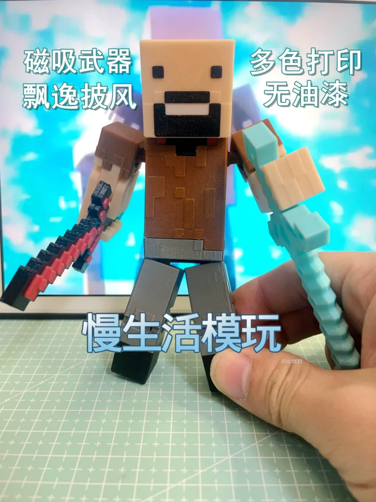 Mc Minecraft Annoying Villager Creator God Notch Super Articulated Action Figure 3D Printed Toy Display Piece