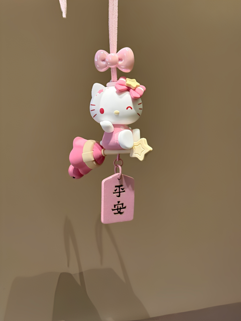 Authentic Dreamy Hello Kitty Car Pendant Creative Cute Kitty Cat Car Decoration Rearview Mirror Car Hanging Ornament