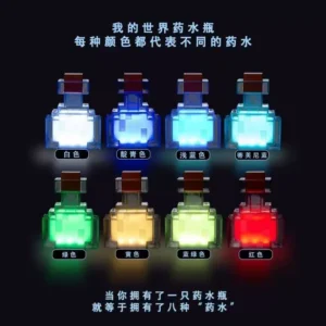 Minecraft Torch Lamp Mc Game Peripheral Toys Potion Bottle Lava Ore Night Light Ornament Birthday Gift