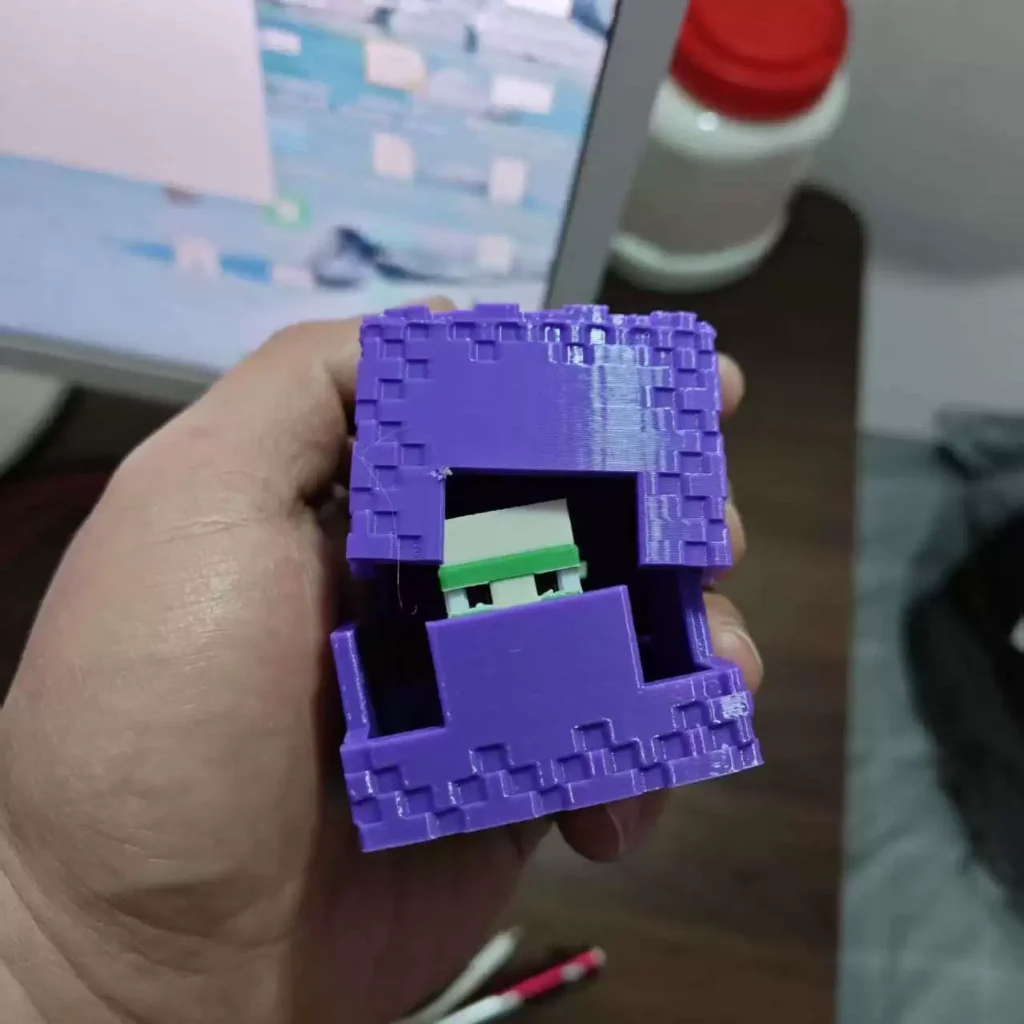Mc Minecraft Movable 3D Printed Diver Shell Minecraft Pixel Desktop Figurine Ornament Boy Gift