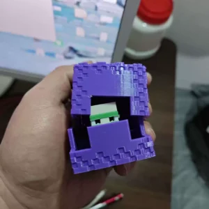 Mc Minecraft Movable 3D Printed Diver Shell Minecraft Pixel Desktop Figurine Ornament Boy Gift
