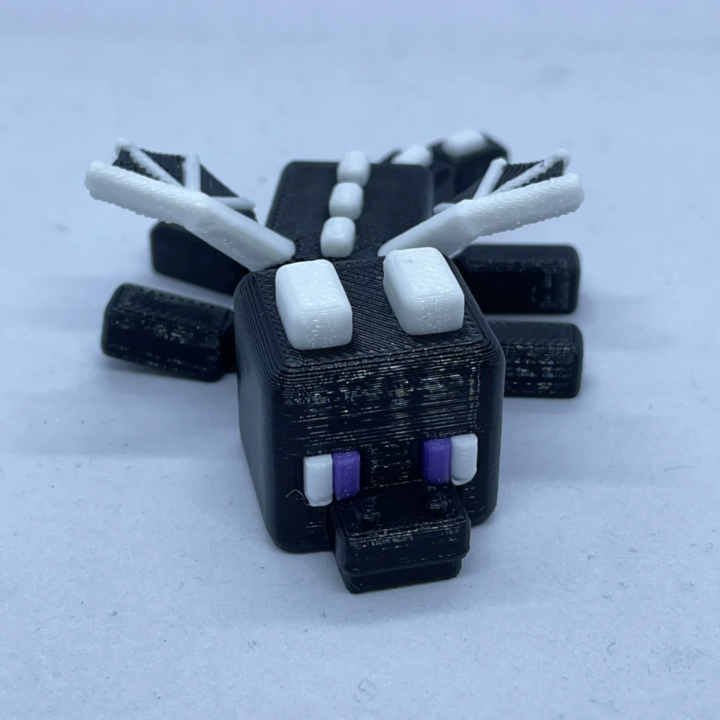 Minecraft Ender Dragon Cub Figurine with Movable Joints 3D Printed Game Peripheral Desktop Ornament Gift
