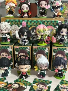Demon Slayer: Kimetsu No Yaiba National Edition Blind Box Birth Flower Series Tanjiro Nezuko Figure Trendy Toy Girl's Birthday Gift Ornament