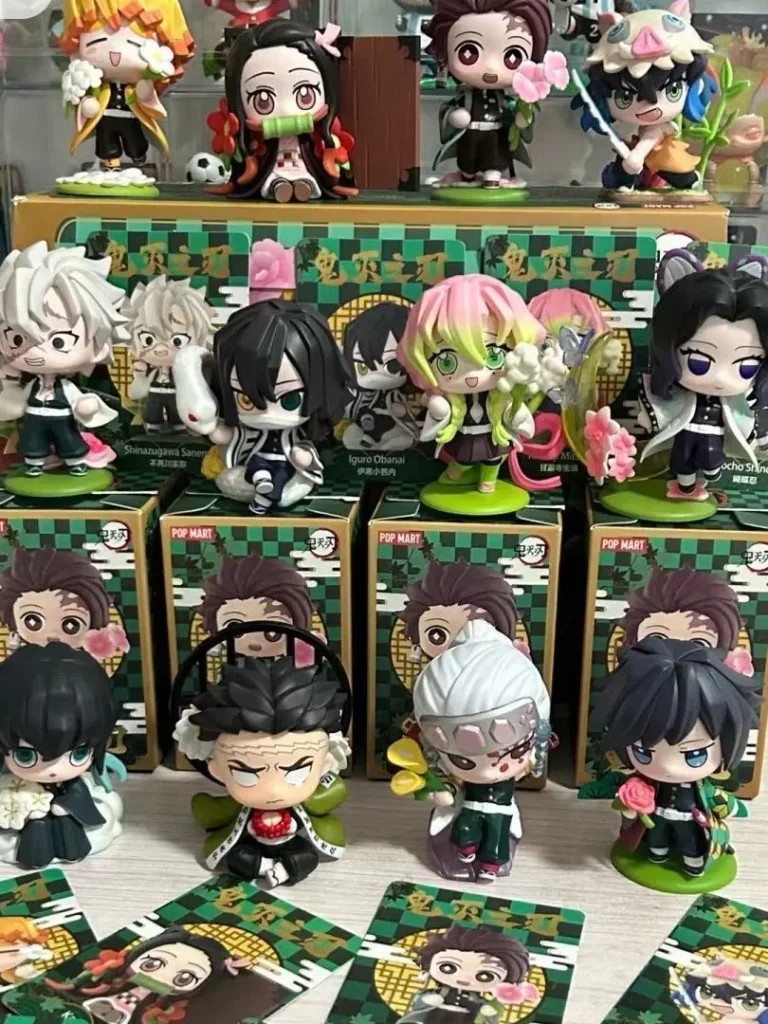 Demon Slayer: Kimetsu No Yaiba National Edition Blind Box Birth Flower Series Tanjiro Nezuko Figure Trendy Toy Girl's Birthday Gift Ornament