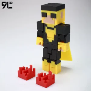Invincible Young Hero Figure Nc Minecraft 9L 3D Printed Movable Action Figure Model Student Toy Ornament Gift