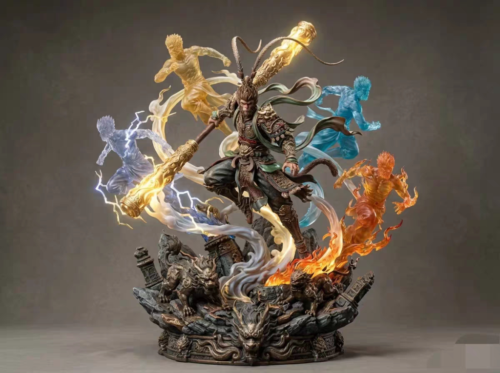 Anime Figure Statue Model Ornament Toy Black Myth Sun Wukong Monkey King Set Movable Doll Inart