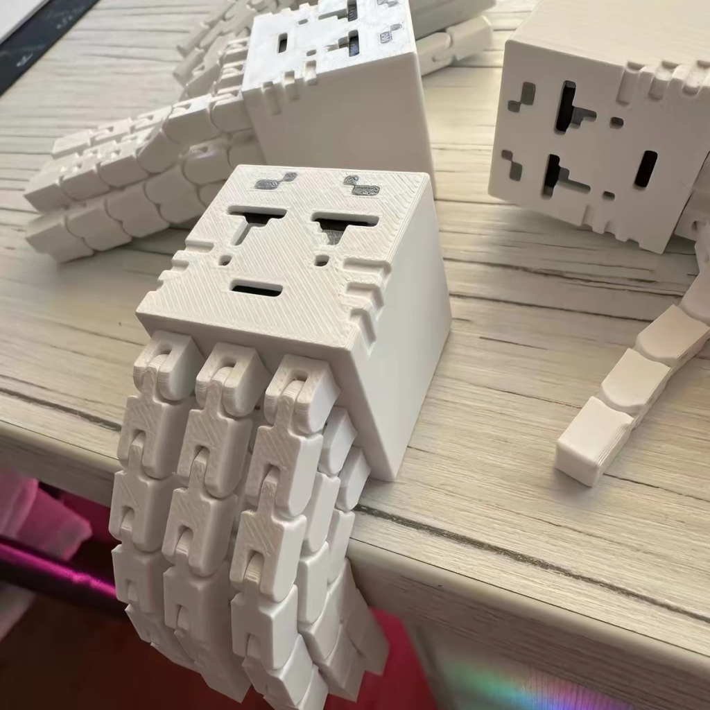 Minecraft Ghast Ghost Articulated Figure Decoration Model