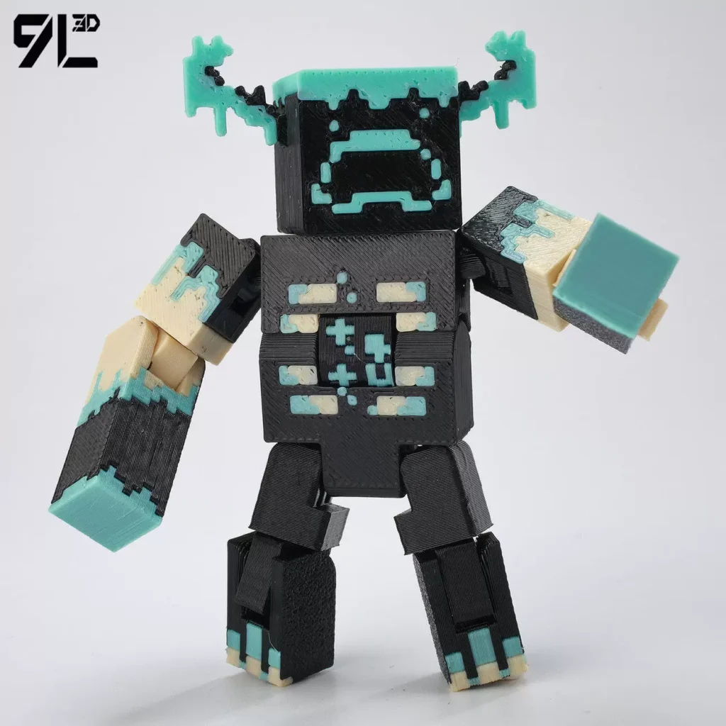 Mc Minecraft Guardian Pixel-Style Game Peripheral Figurine Model Ornament Gift 3D Printed Movable Action Figure
