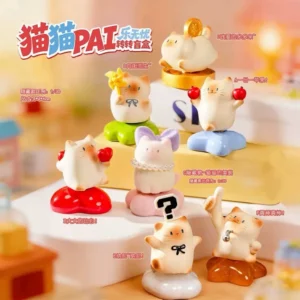 Authentic Cat Pai Le Wuyou Rotating Blind Box Rotatable Figurine Cat Figurine Handmade Gift for Women