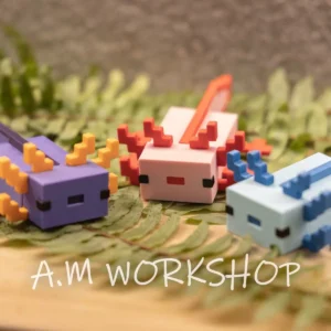 Minecraft Axolotl (Ameiurus Vittatus) Aquarium Landscaping Model Ornament 3D Printed Mc Toy Game Merchandise